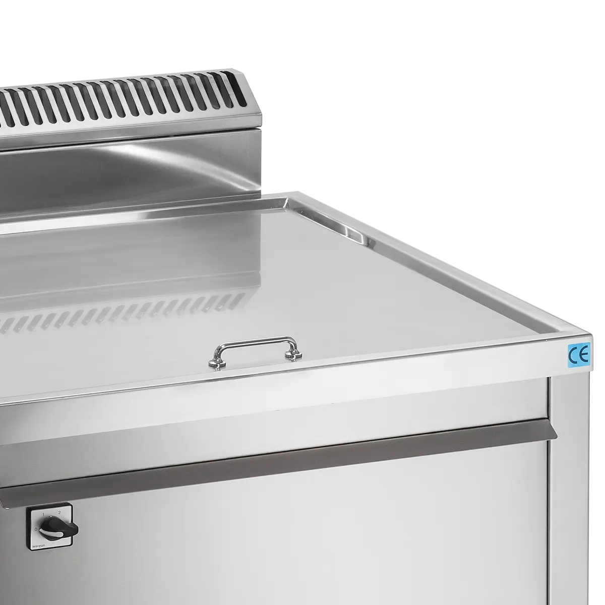 Churrera automática a gas NTGAS CG80 con tapa, en acero inoxidable