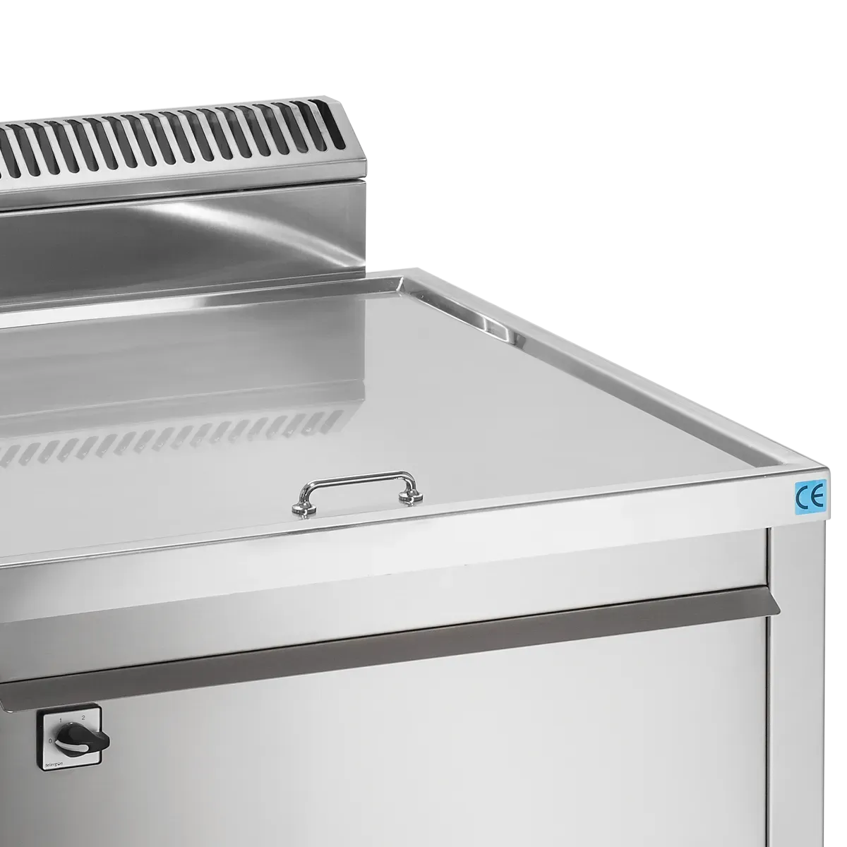 Churrera automática a gas NTGAS CG80 con tapa, en acero inoxidable