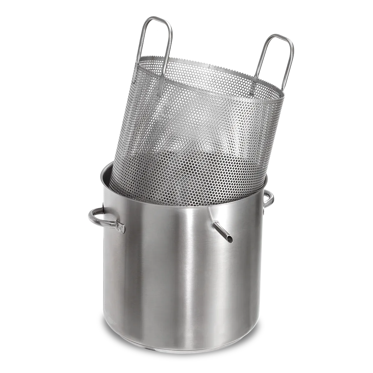 Olla de 40 litros con cesta perforada del cocedero de marisco NTGAS